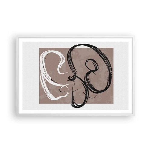 Pôster em moldura branca - Composição – a busca pela plenitude - 91x61 cm