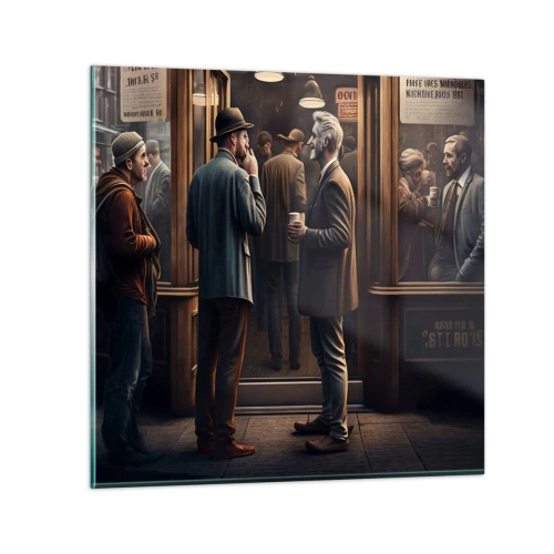 Quadro em vidro - Boa hora do dia - 70x70 cm