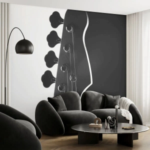 Papel de Parede Autocolante Deluxe Sticker - Silêncio rochoso - Guitarra, Música, Moderno - 400x280 cm