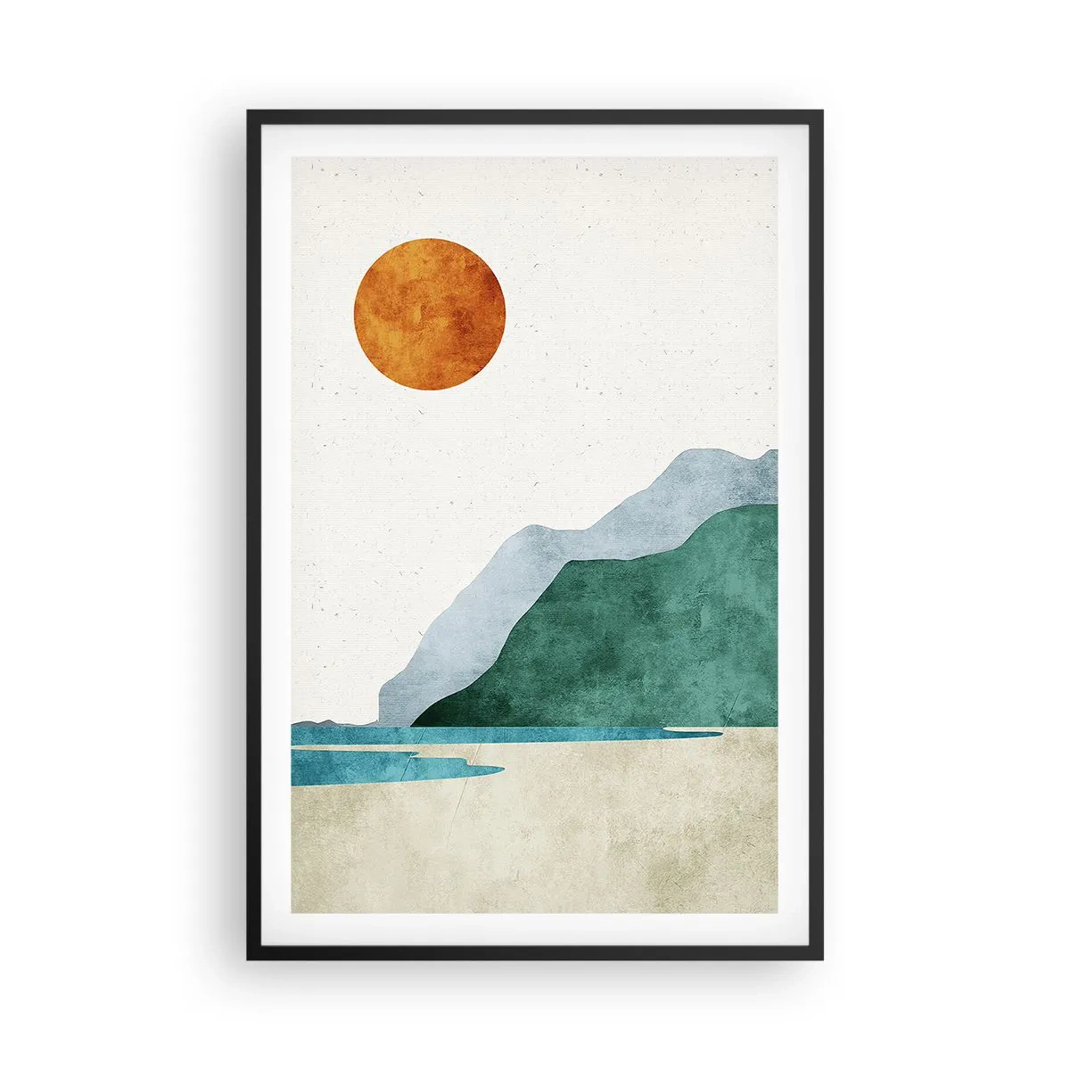 Pôster com moldura preta - Paisagem como deveria ser - 61x91 cm