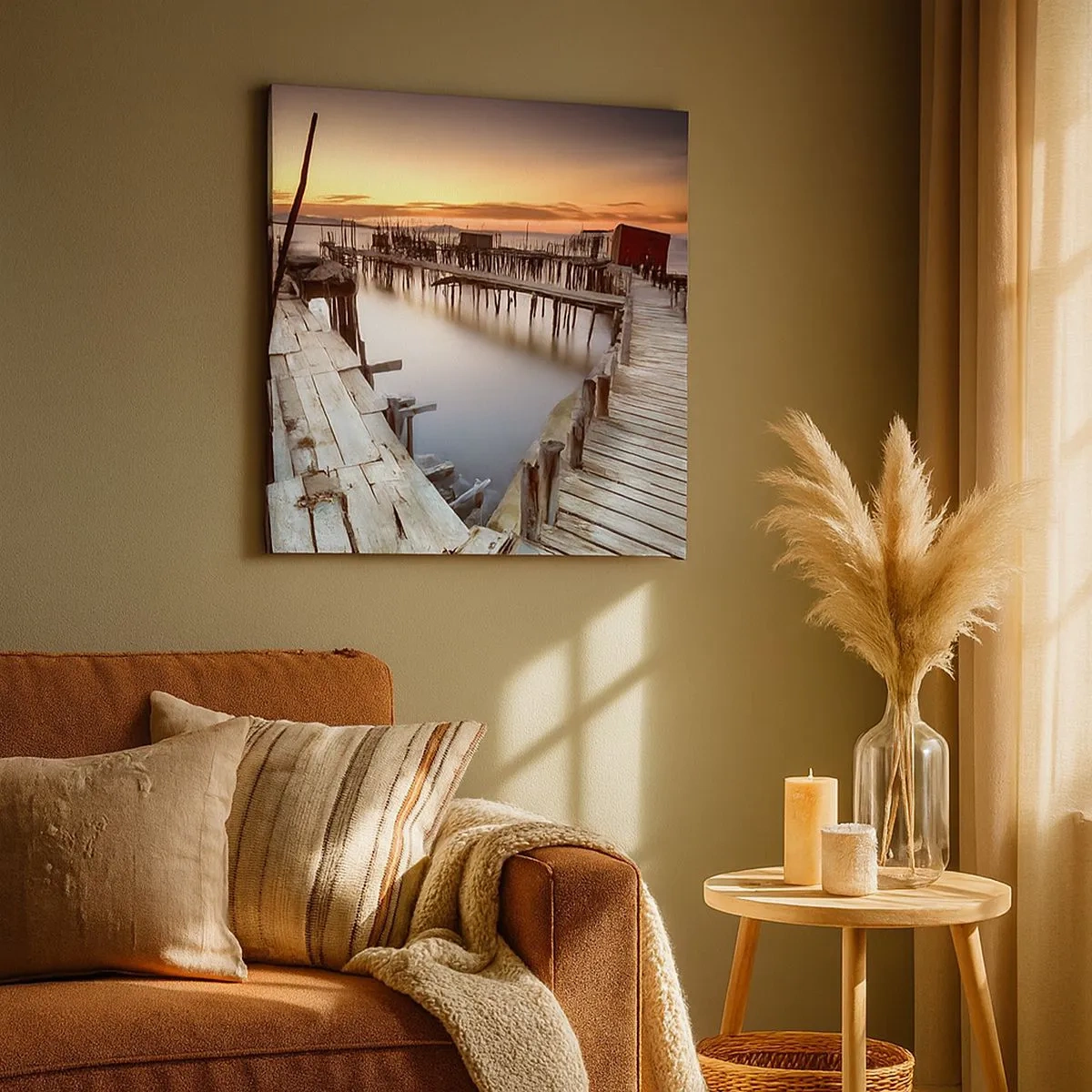 Quadro em tela - Turismo autêntico, não fictício - 30x30 cm