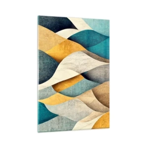 Quadro em vidro - Ritmo e onda - 80x120 cm