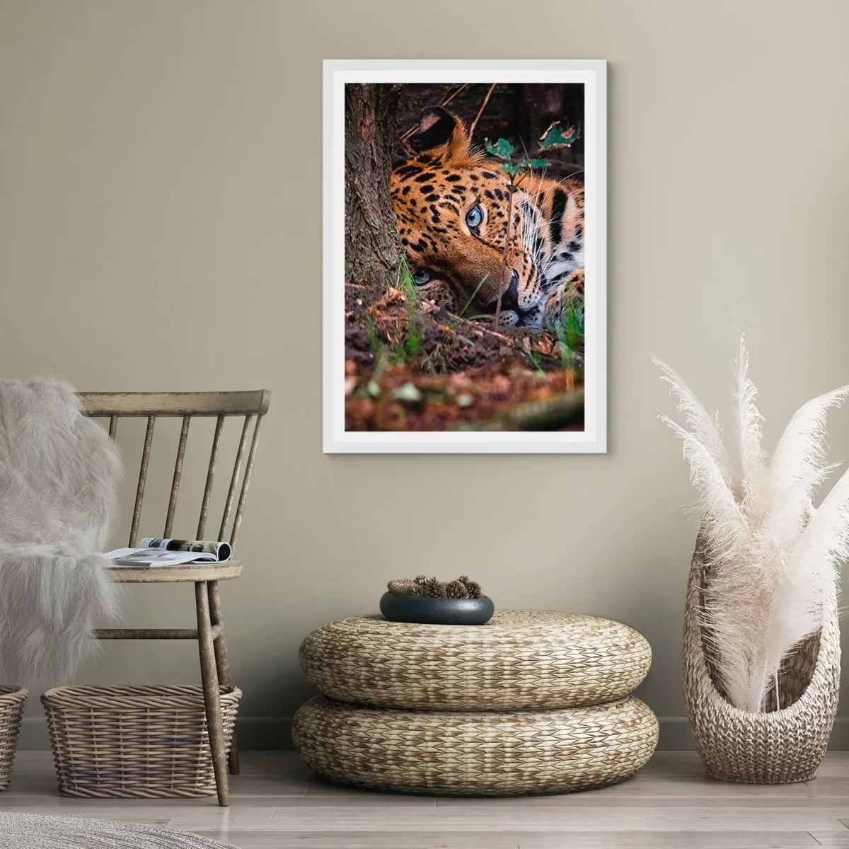 Pôster em moldura branca - Confie em mim - 40x50 cm