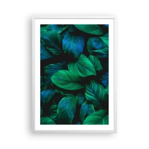 Pôster em moldura branca - Na multidão verde - 50x70 cm