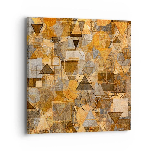 Quadro em tela - O mundo em forma - 30x30 cm
