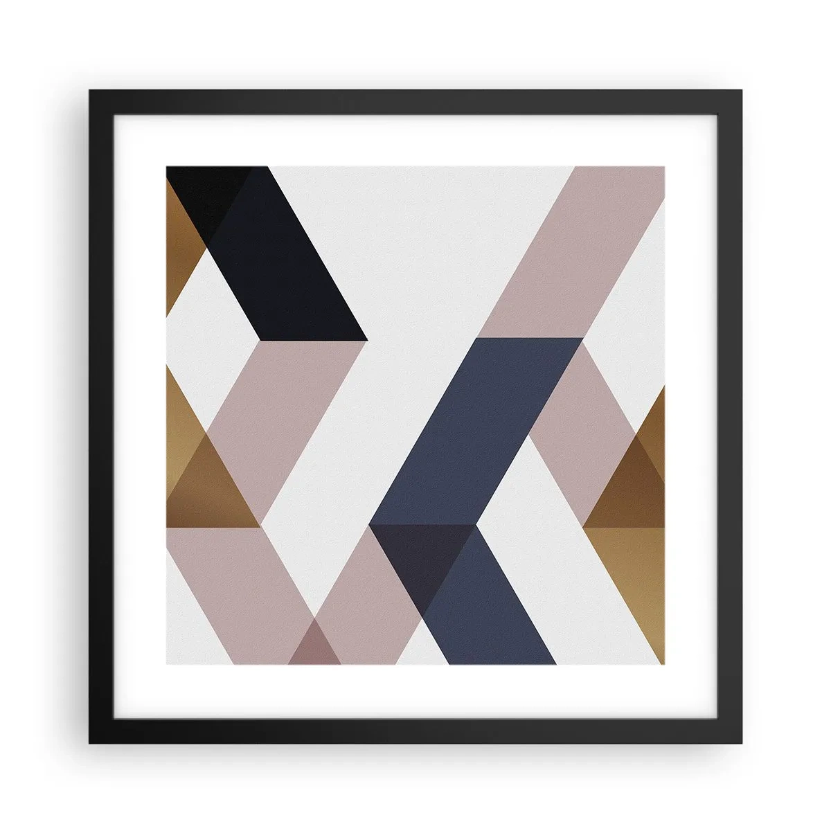 Pôster com moldura preta - Planos e ângulos - 40x40 cm