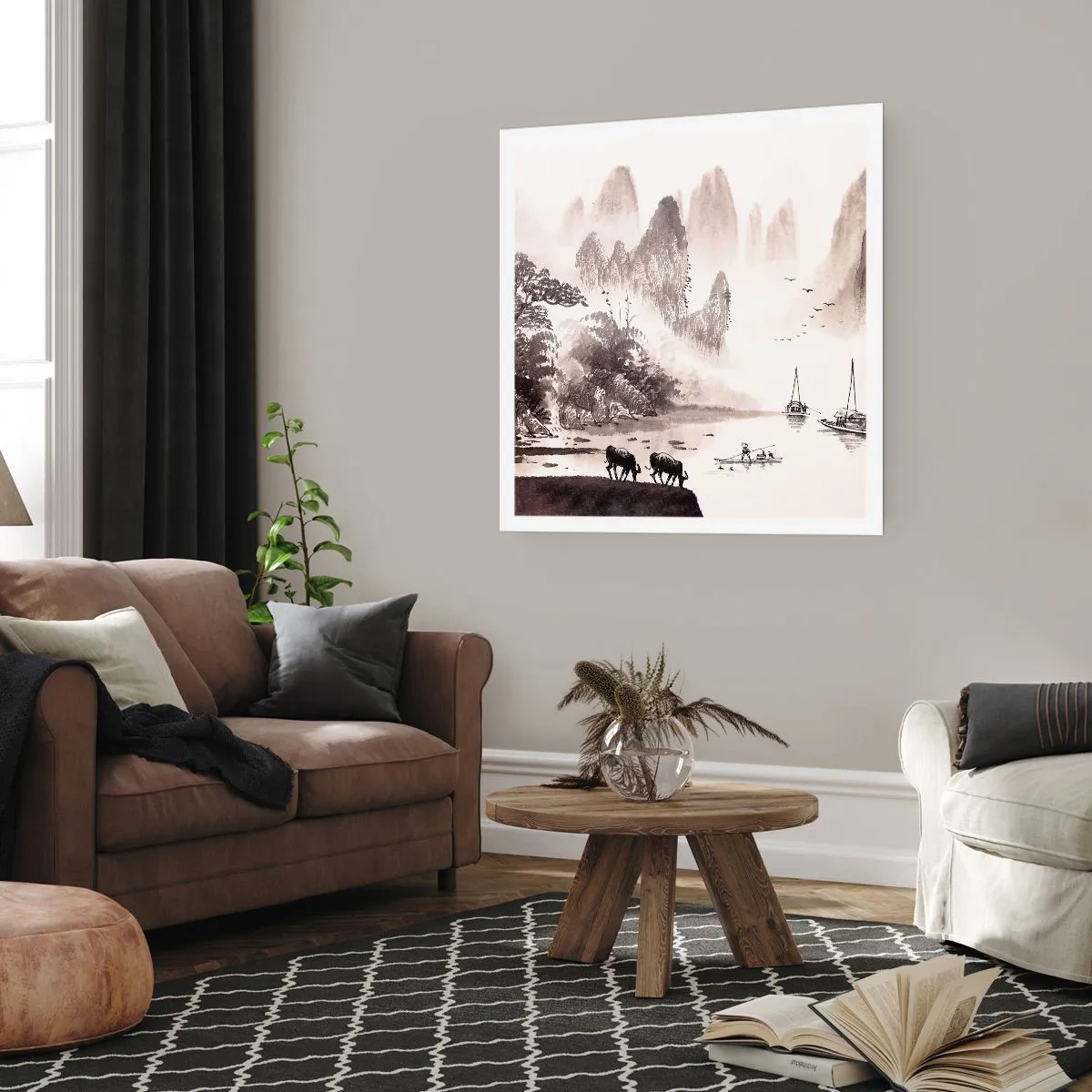 Pôster - O cotidiano exótico do Oriente - 60x60 cm