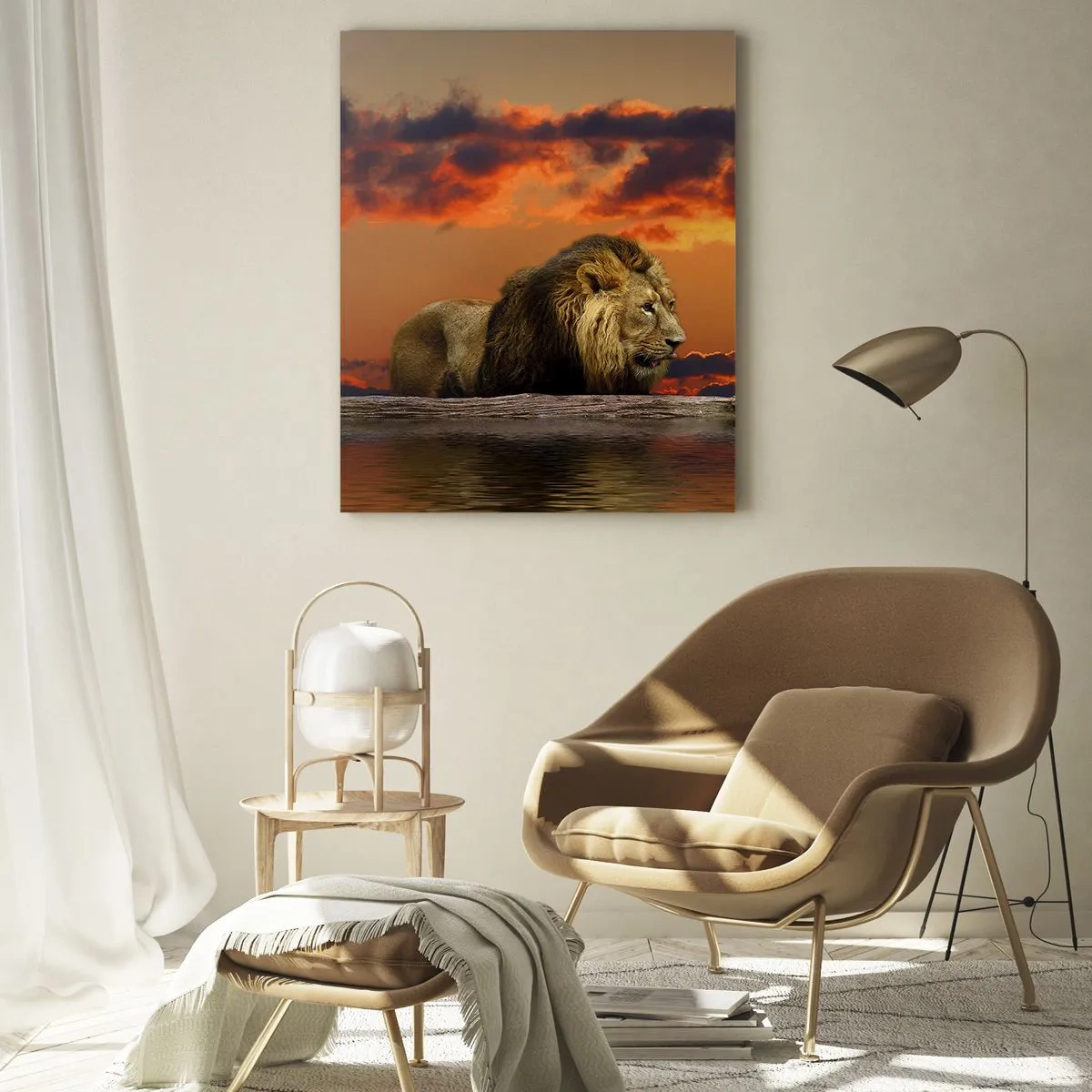 Quadro em vidro - Rei da natureza - 50x70 cm