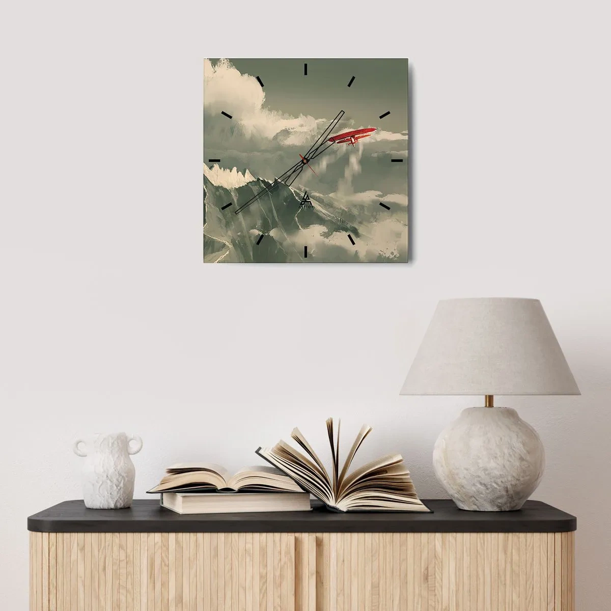 Relógio de parede - Relógio em vidro - O pioneiro destemido - 40x40 cm