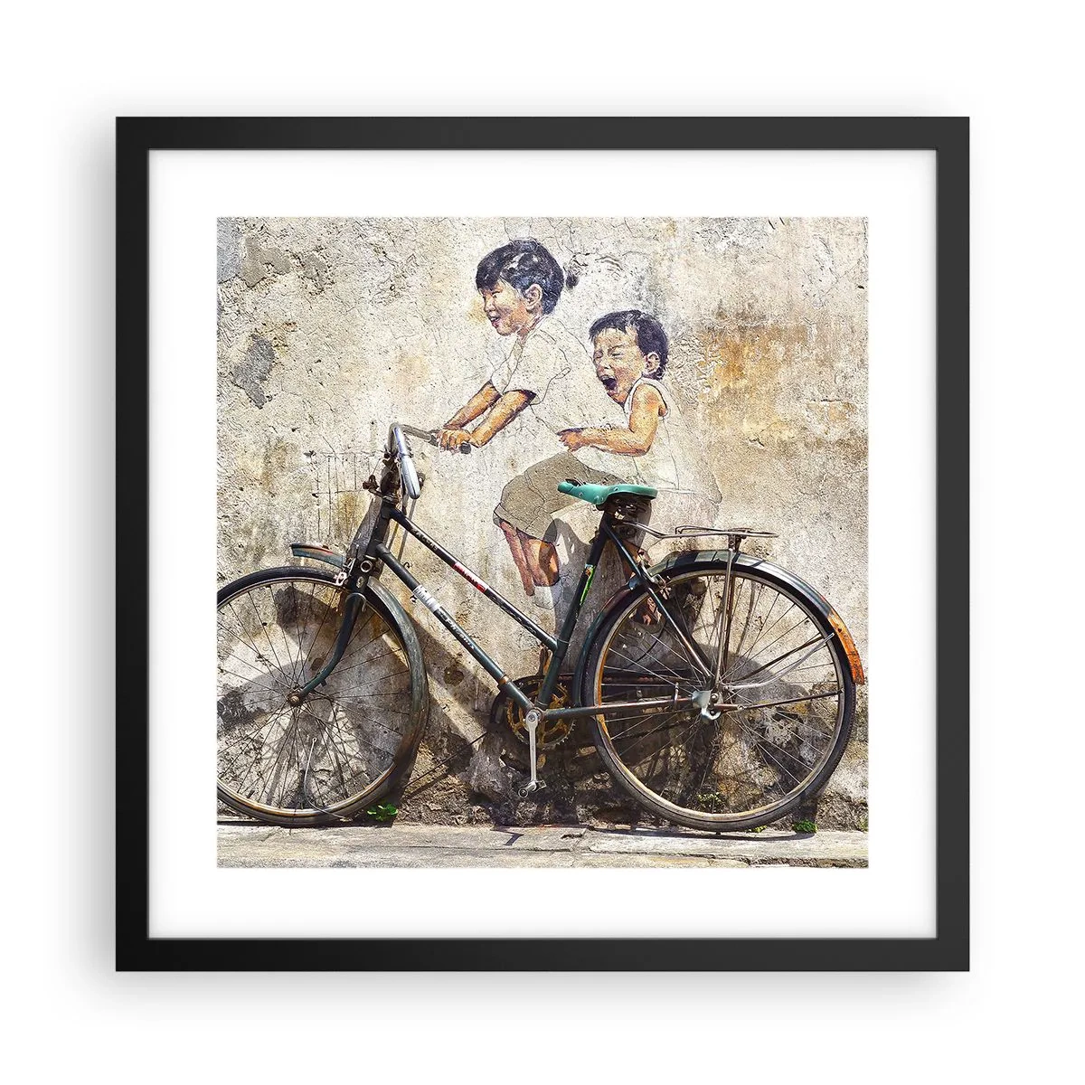 Pôster com moldura preta - Verdadeiro ou falso? - 40x40 cm