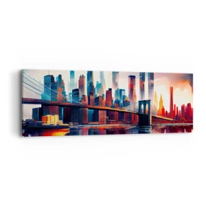 Quadro em tela - Nova York dos sonhos - 90x30 cm