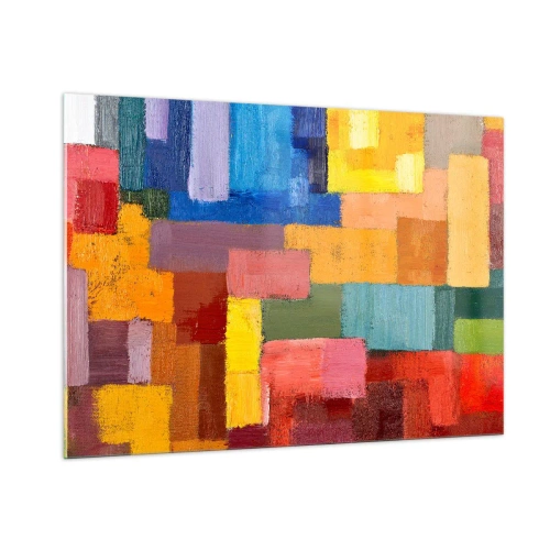 Quadro em vidro - Cada um diferente, todos coloridos - 100x70 cm