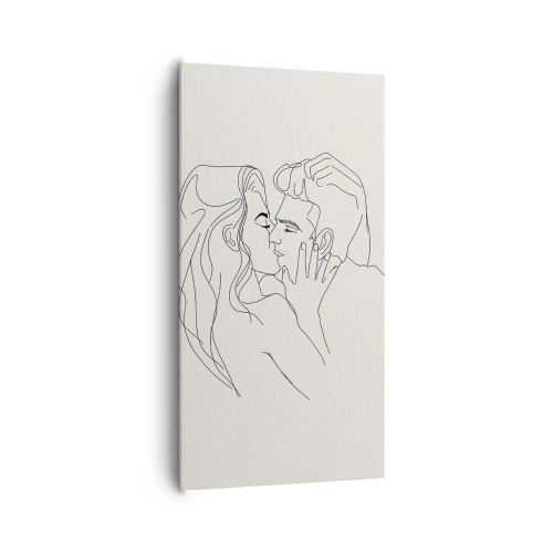 Quadro em tela - Emaranhados pelo sentimento - 65x120 cm