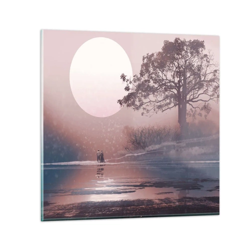 Quadro em vidro - Maravilhas da noite - 40x40 cm