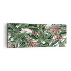 Quadro em tela - Matagal esmeralda-lilás - 140x50 cm