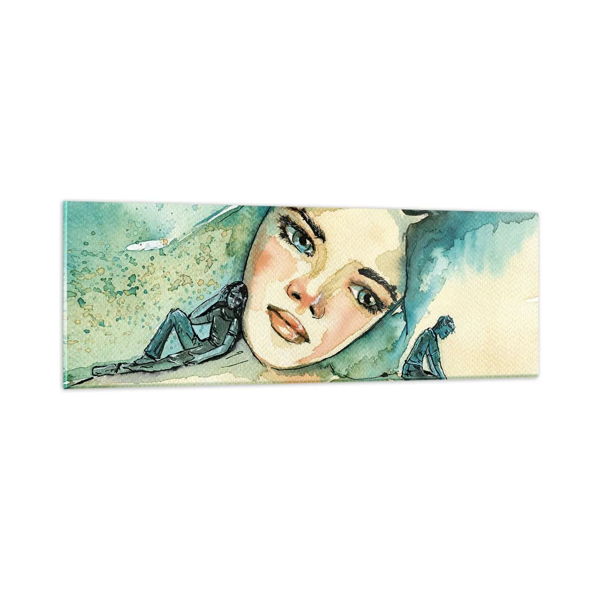 Quadro em vidro - Am I blue? - 90x30 cm