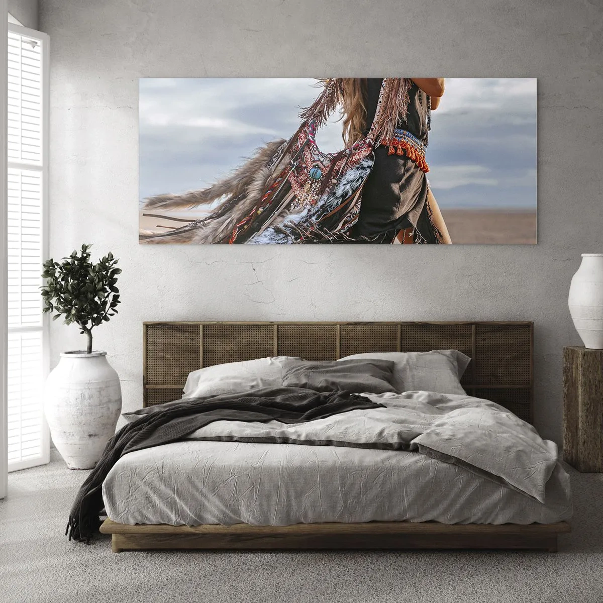 Quadro em vidro - Namorada do Xamã - 100x40 cm