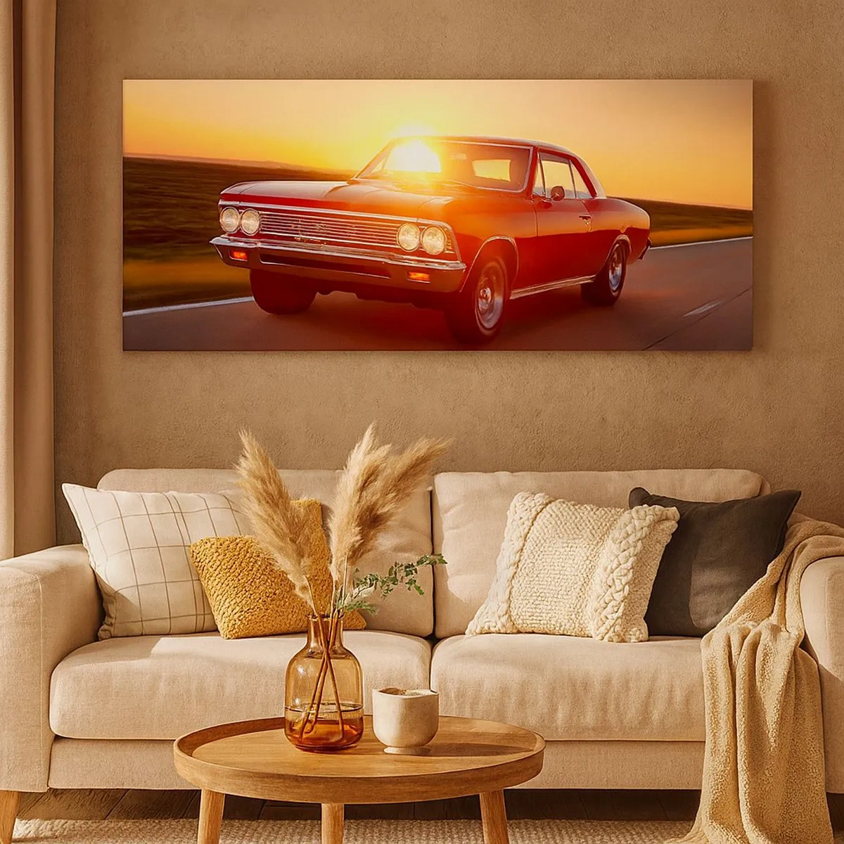 Quadro em tela - O desejo é vermelho - 100x40 cm