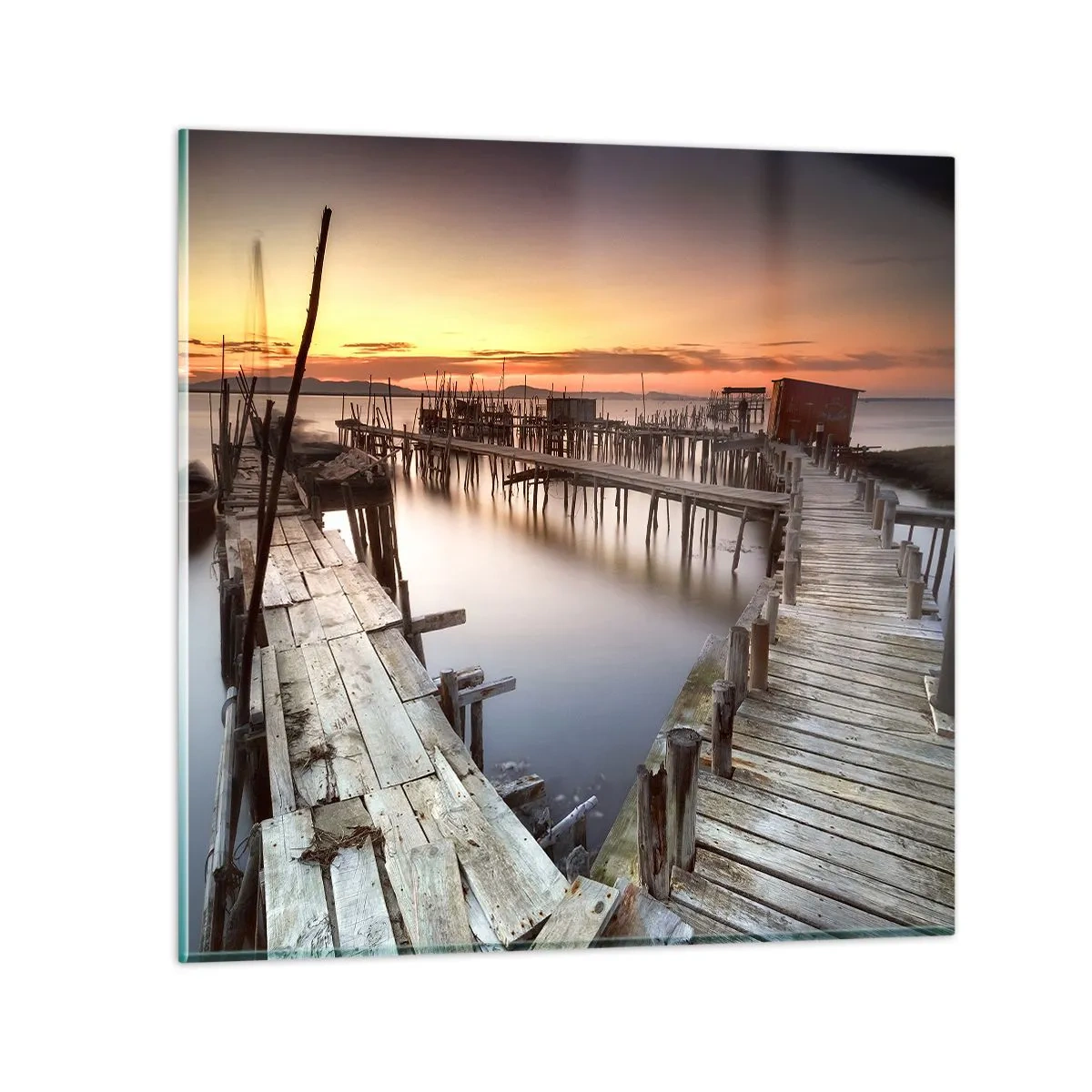 Quadro em vidro - Turismo autêntico, não fictício - 30x30 cm