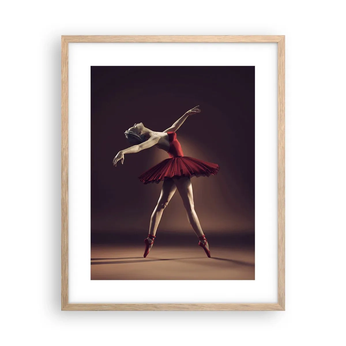 Pôster com moldura de carvalho claro - Prima ballerina - 40x50 cm
