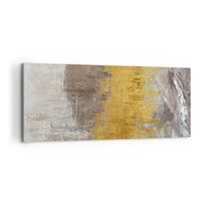 Quadro em tela - Uma explosão dourada - 100x40 cm
