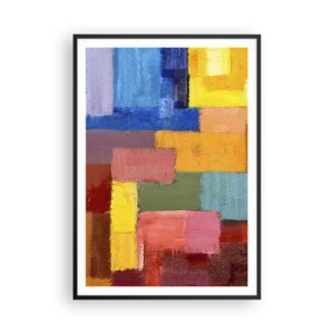 Pôster com moldura preta - Cada um diferente, todos coloridos - 70x100 cm