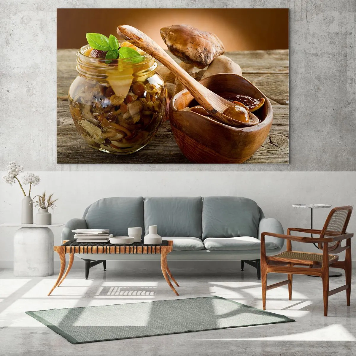Quadro em vidro - Seja fresco, salgado ou de outono... - 120x80 cm