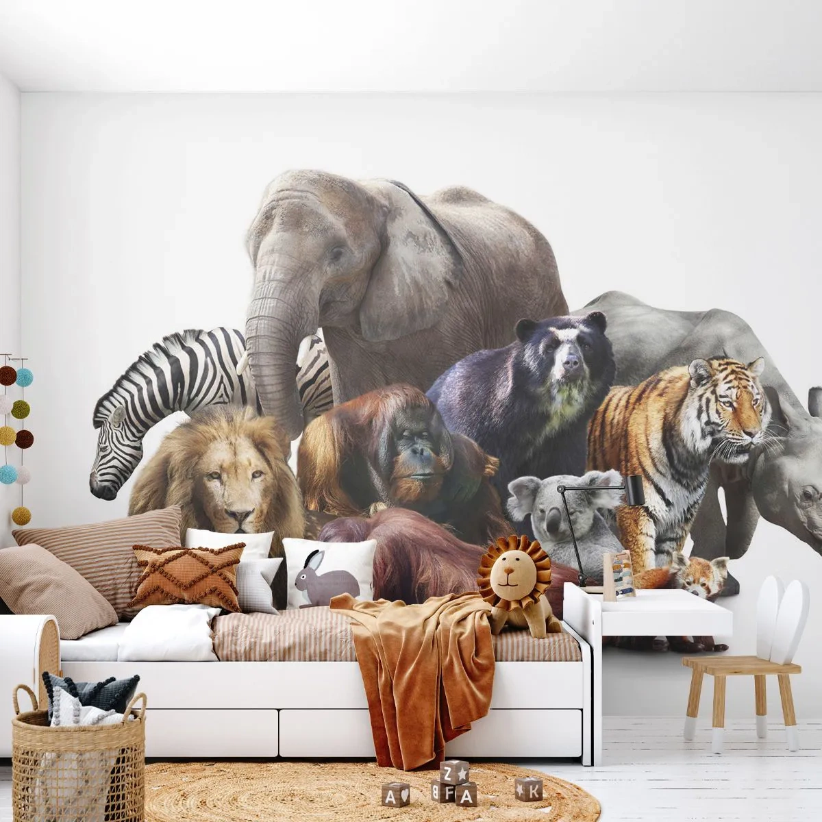 Papel de Parede Standard Eco - Fotografia de uma família africana - Abstração, Animais, Os cinco grandes de África - 400x280 cm