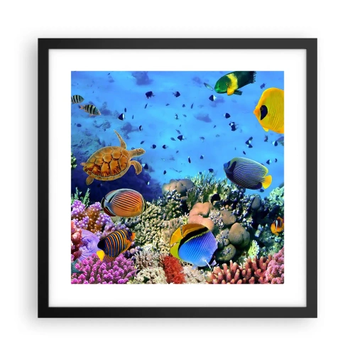 Pôster com moldura preta - E o que sabemos sobre a vida... - 40x40 cm