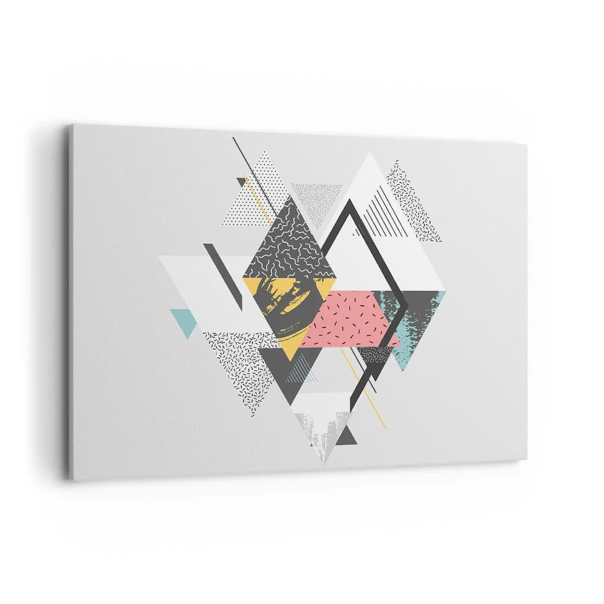 Quadro em tela - Variações do triângulo e losango - 100x70 cm