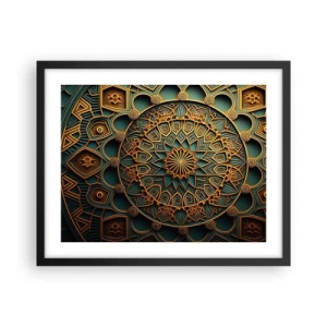 Pôster com moldura preta - Em uma atmosfera árabe - 50x40 cm