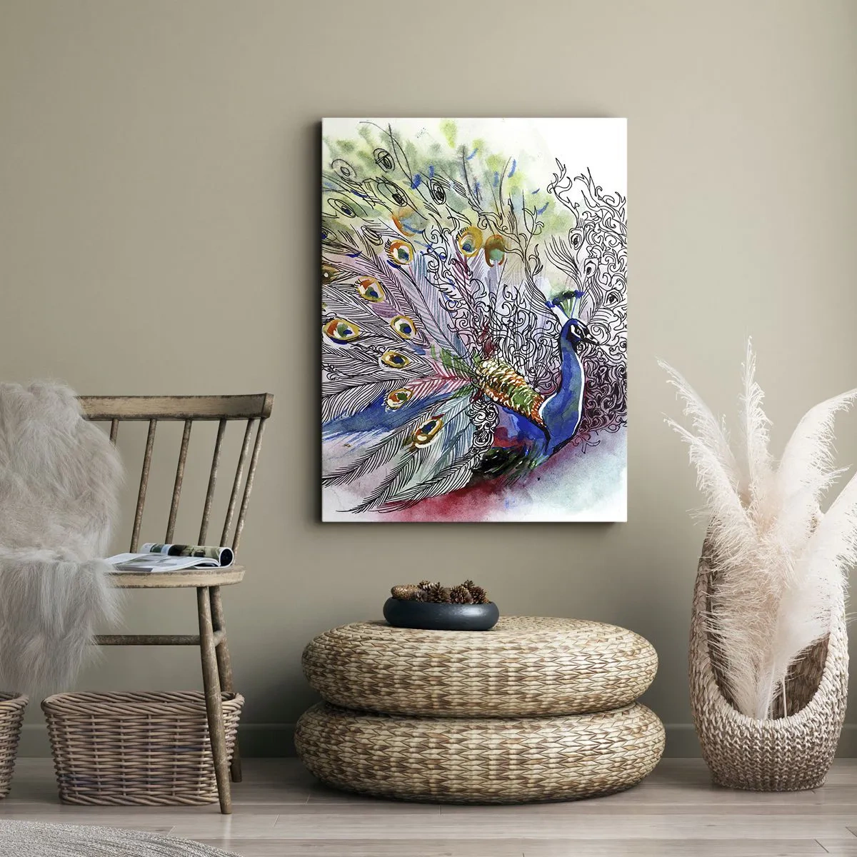 Quadro em tela - Contra o cinza com orgulho - 80x120 cm