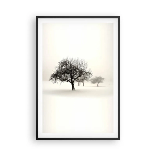 Pôster com moldura preta - Sono de inverno - 61x91 cm