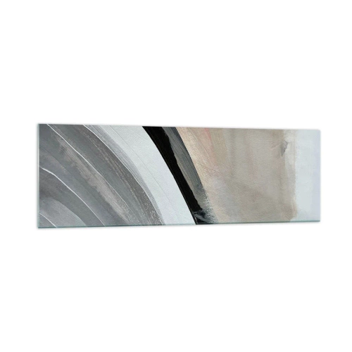 Quadro em vidro - Composição: arco preto e cinza - 160x50 cm