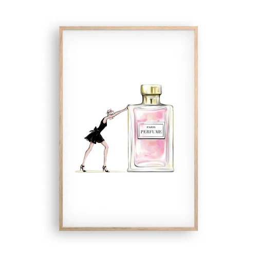 Pôster com moldura de carvalho claro - A essência da feminilidade - 61x91 cm