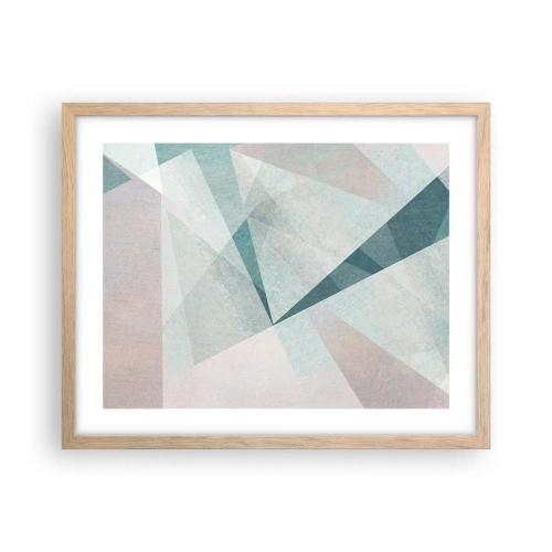 Pôster com moldura de carvalho claro - Calmo, embora dinâmico - 50x40 cm