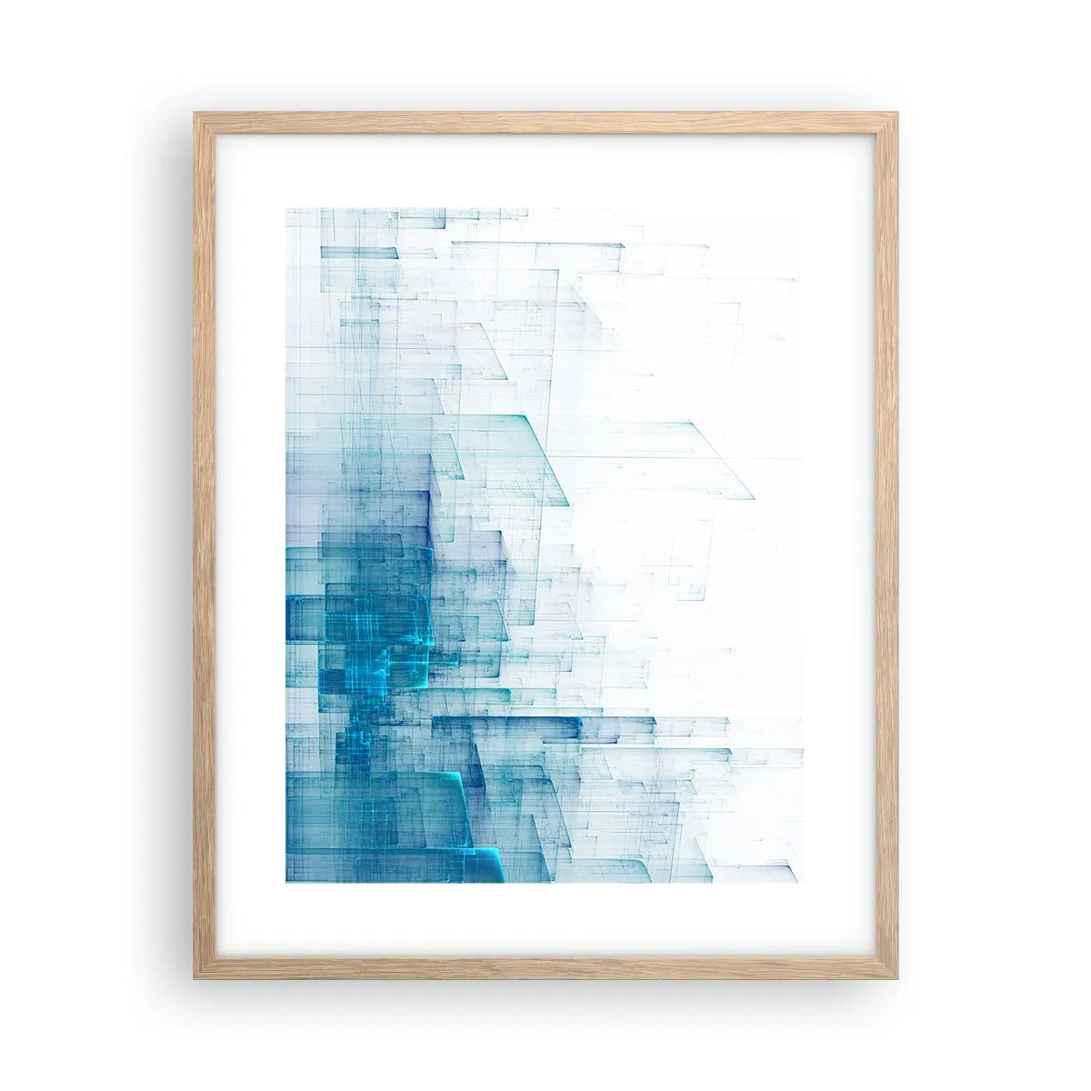 Pôster com moldura de carvalho claro - Como o espaço ficou - 40x50 cm