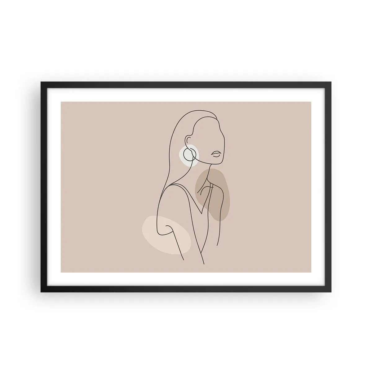 Pôster com moldura preta - Um ícone da feminilidade - 70x50 cm