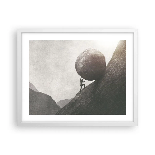 Pôster em moldura branca - Eu creio - 50x40 cm