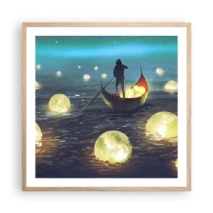 Pôster com moldura de carvalho claro - Coisas com as quais os filósofos nunca sonharam - 60x60 cm