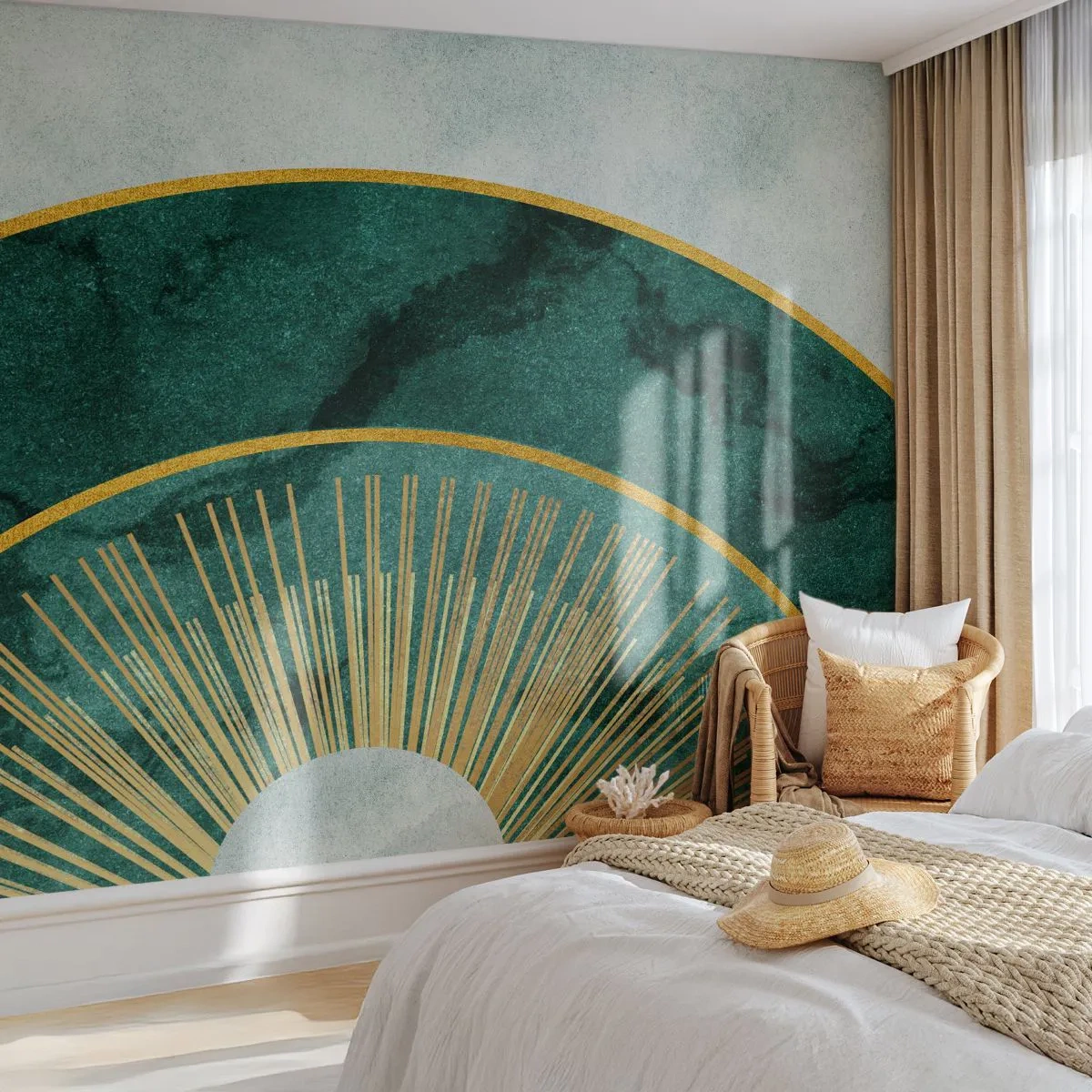 Papel de Parede Premium Sand - Outro sistema solar - Art Deco, Moderno, Abstração - 250x175 cm