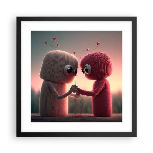 Pôster com moldura preta - Todos podem amar - 40x40 cm