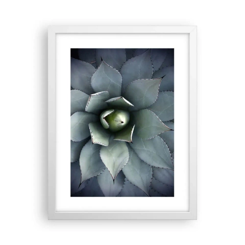 Pôster em moldura branca - Atrai e adverte - 30x40 cm