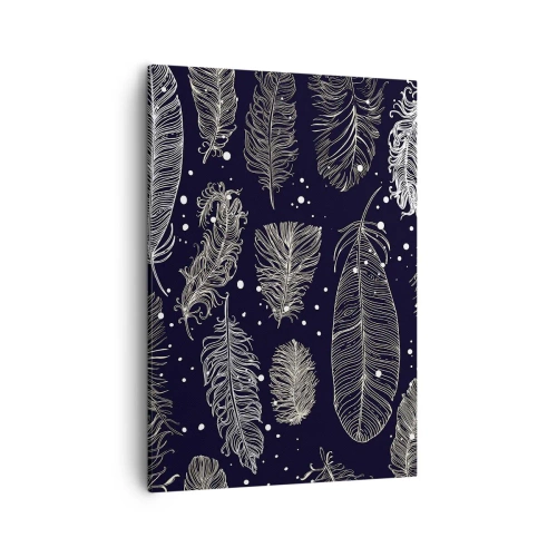 Quadro em tela - Rendas de penas - 50x70 cm