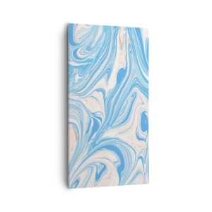 Quadro em tela - Derramado em turquesa - 55x100 cm