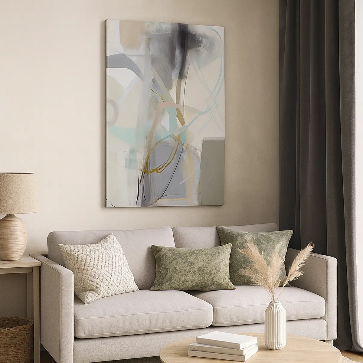 Quadro em tela - Abstração enevoada - 50x70 cm