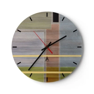 Relógio de parede - Relógio em vidro - Simples e calmo - 40x40 cm