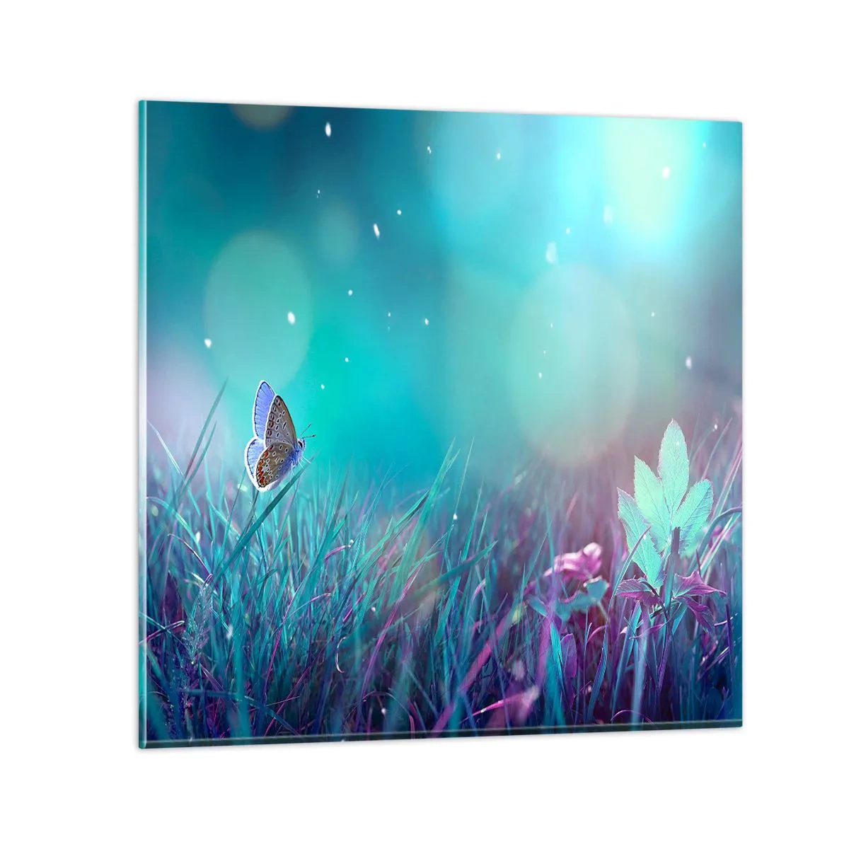 Quadro em vidro - A vida secreta do prado - 30x30 cm