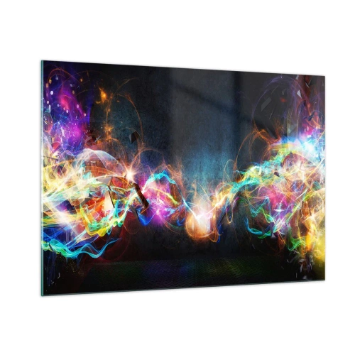 Quadro em vidro - Com alegria contra a escuridão - 100x70 cm