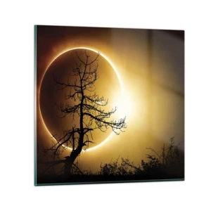 Quadro em vidro - Eclipse total - 40x40 cm
